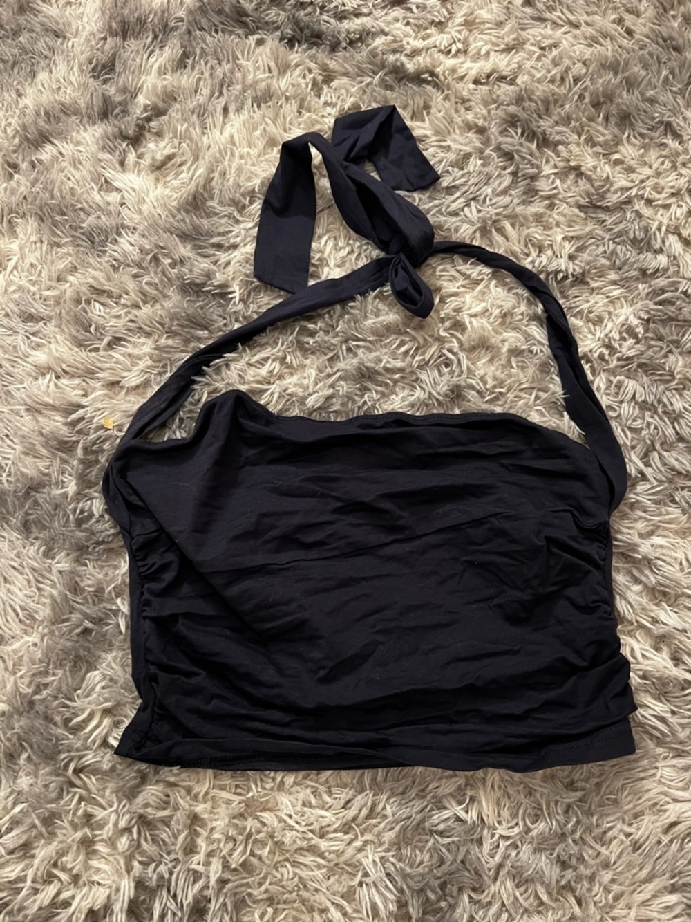 Navy blue Halter Crop Top - Women's Stylish Summer Top